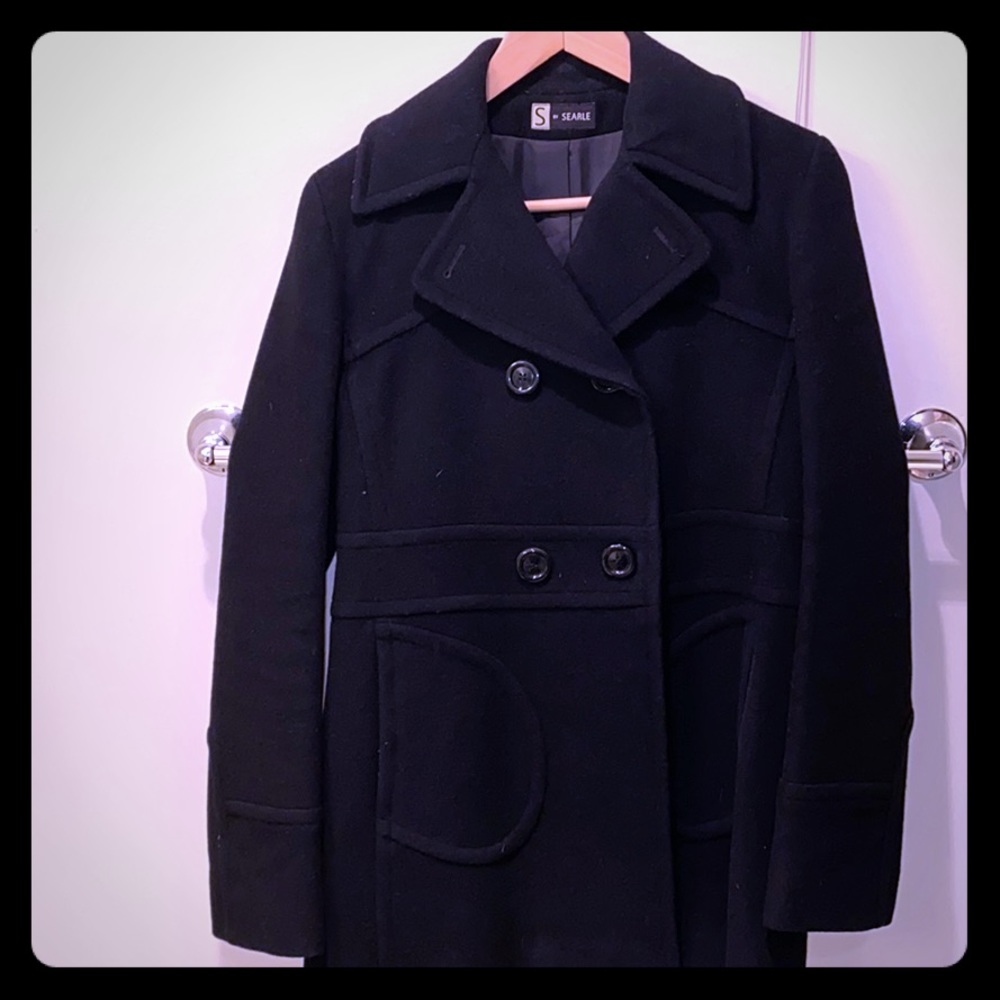 Black wool Pea Coat size S